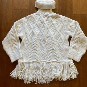 Zara fringe sweater size medium